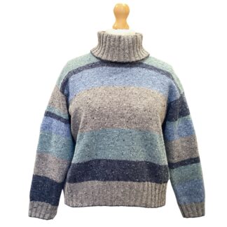 Striped Marcia Pullover in Sleet