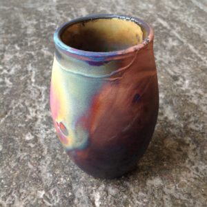 Raku Wood Fired Vase