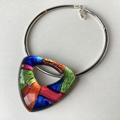 'Peacock Open Triangle Choker'