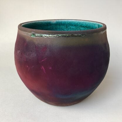 Raku Fired Wide Bowl