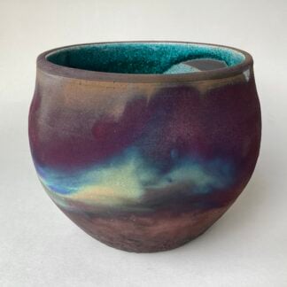 Raku Fired Wide Bowl