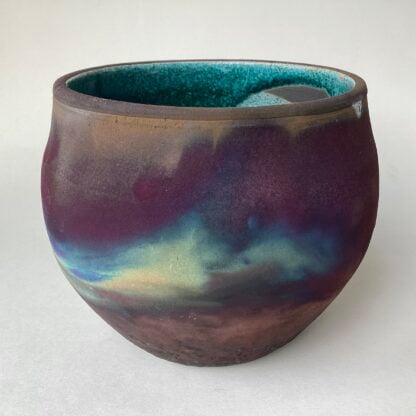 Raku Fired Wide Bowl