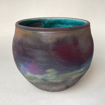 Raku Fired Wide Bowl