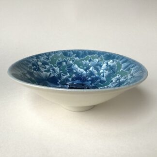 'Iridescent Blue Crystalline Dish'