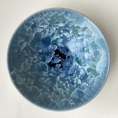 'Iridescent Blue Crystalline Dish'