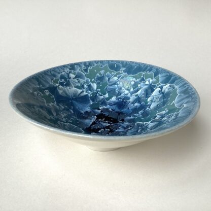 'Iridescent Blue Crystalline Dish'