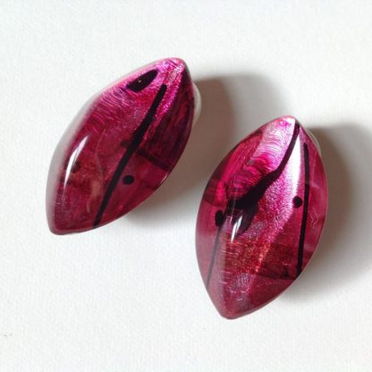 Acrylic Marquis Studs Pink