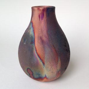 Raku Wood Fired Small Bottle