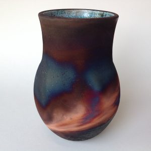 Raku Wood Fired Medium Vase