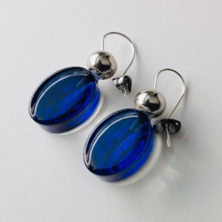 Acrylic Oval Block Drop Earrings