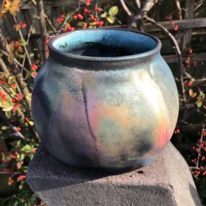 Raku Wood Fired Large Vase