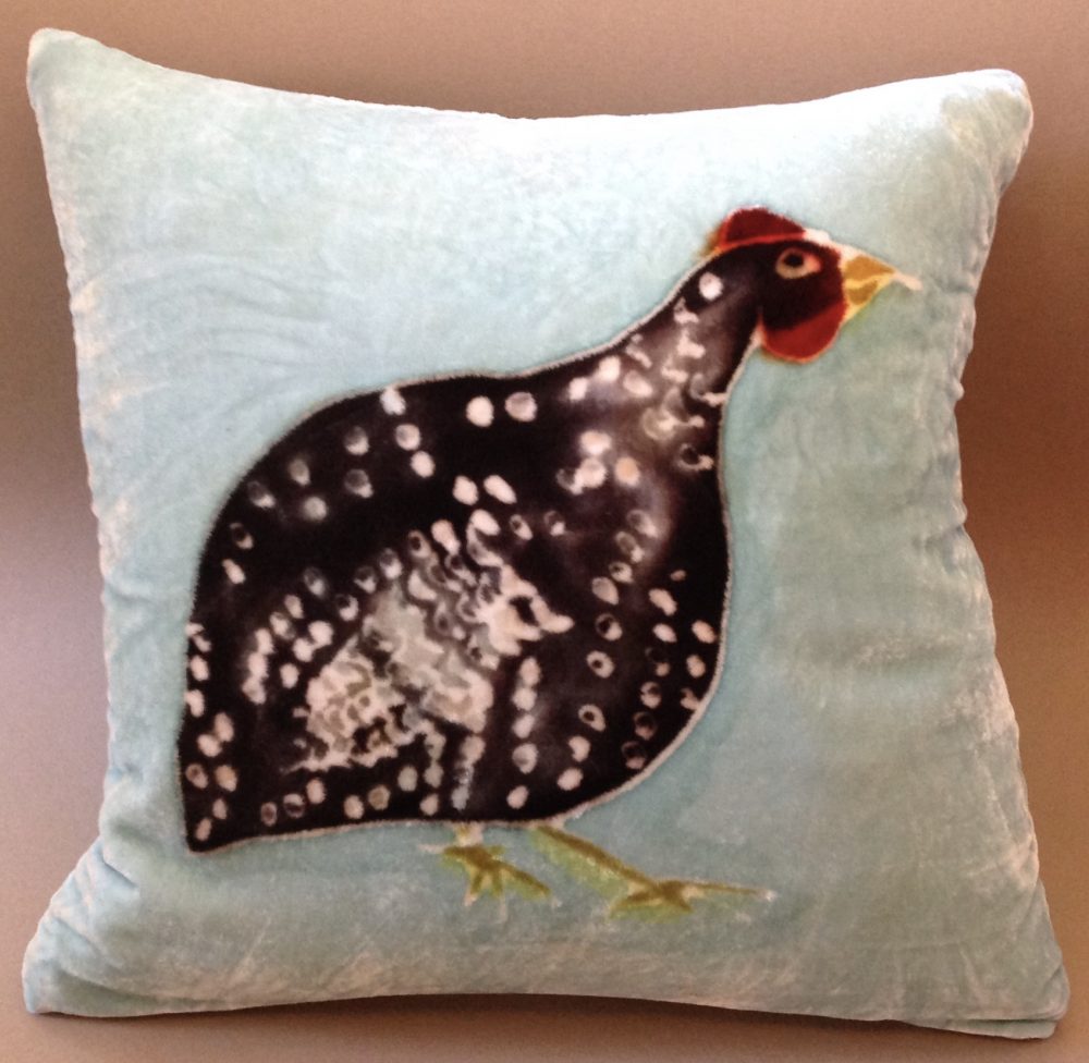 Guinea Fowl on Powder Blue Old Chapel Gallery