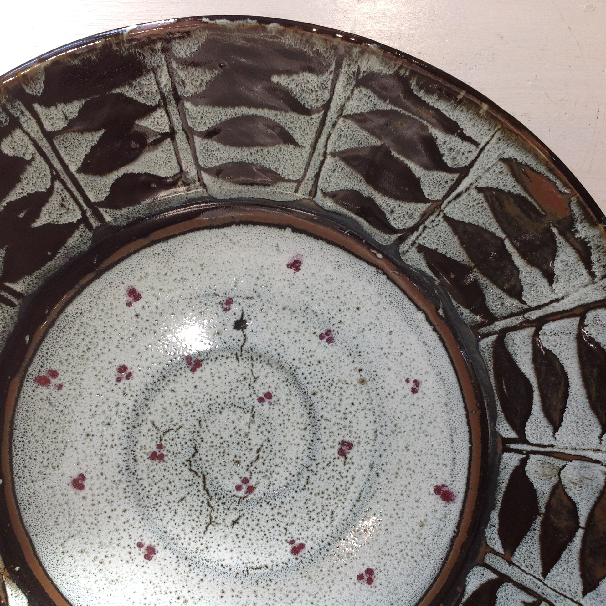 Very Large Stoneware Platter Old Chapel Gallery