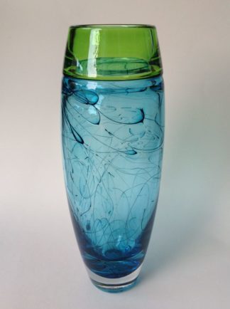 Tall Turquoise Ludic Vase