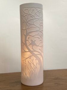 ‘Doves and Trees’ Porcelain Light
