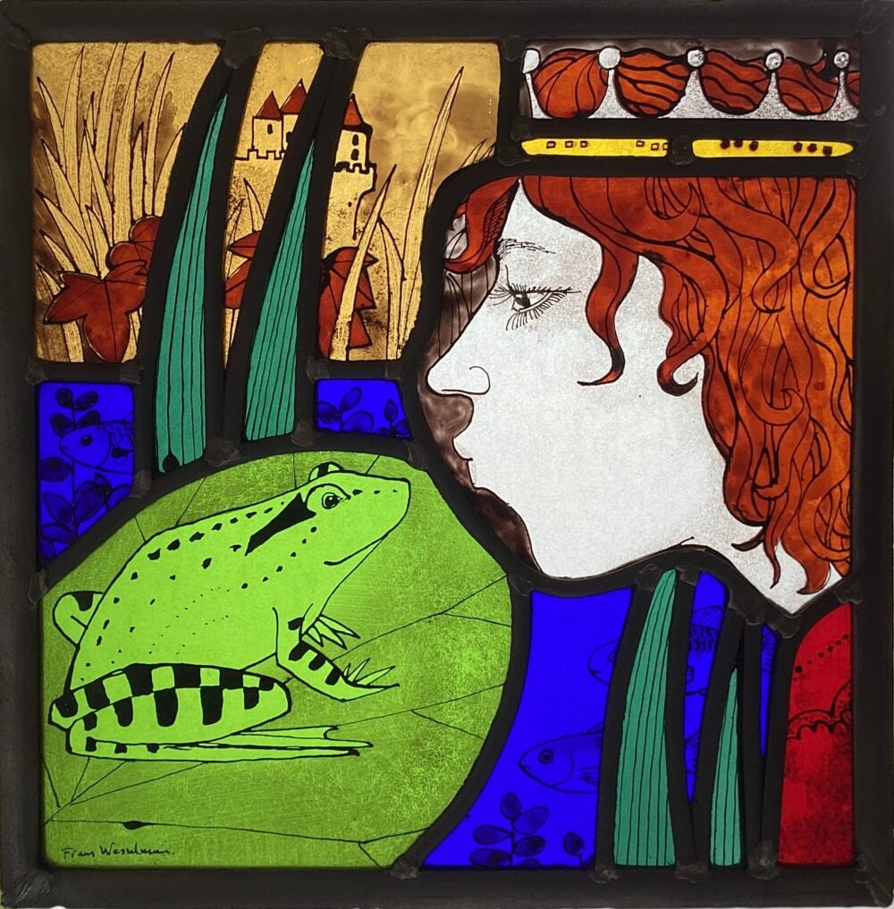 'Princess and Frog' Stained Glass