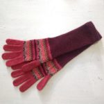 Lambswool Long Gloves in Sunset