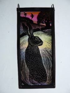 Stained Glass Evening Hare