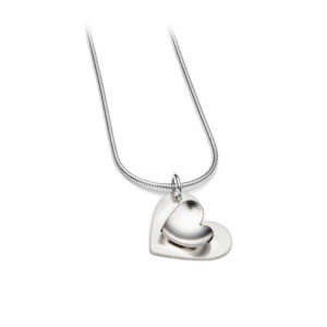 Silver Double Heart Necklace