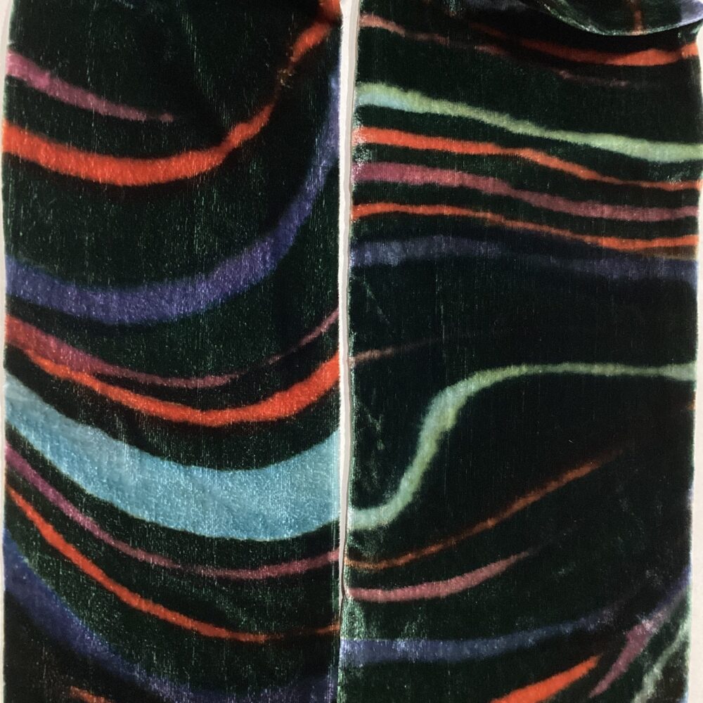 ‘Multi Striped Silk Velvet Tippet’