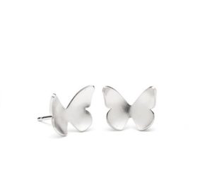 Silver Butterfly Stud Earrings