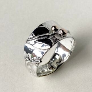 ‘Silver Ring with Gold Blobs’