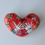Love Heart Brooch Papier-Mâché