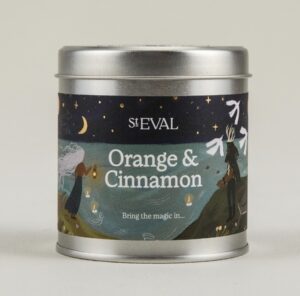 Orange & Cinnamon Scented Tin Candle