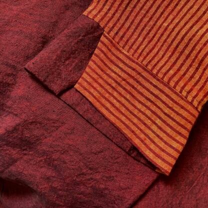 'Tulip Dress' Orange and Red Linen