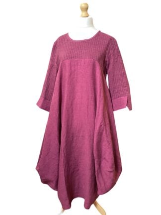 'Tulip Dress' in Pink Linen