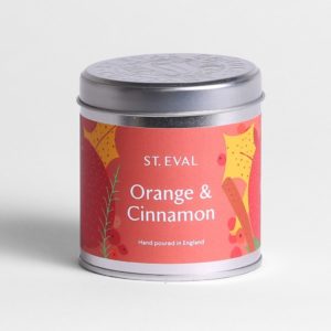 Orange & Cinnamon Scented Tin Candle