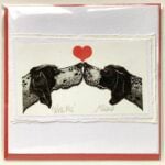 Handmade Valentine’s Card ‘Kiss Me’