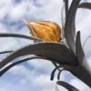 Wildflower Sculpture with Amber Glass