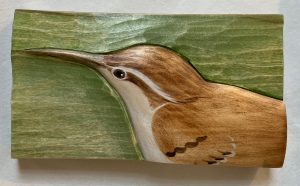 'Treecreeper' Relief Wood Carving
