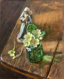 Primroses in Ink Pot
