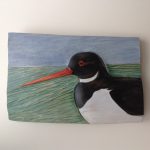 'Oystercatcher' Relief Wood Carving