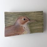 'Meadow Pipit' Relief Wood Carving