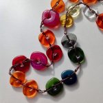 ‘Colourscape l’ Dichroic Pebble necklace