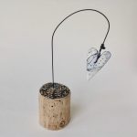 'Heart Stem' Ceramic & Driftwood  