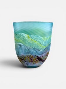 ‘Sea Shore – Flint’ Small Flat Vase
