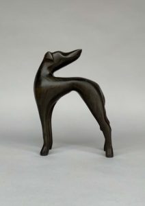 Hand Carved Wood Greyhound