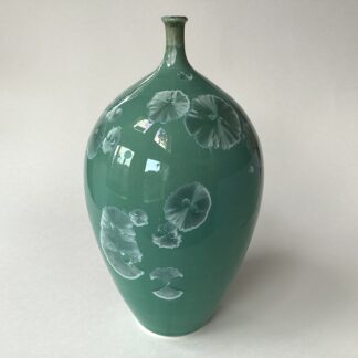 Tall Iridescent Bottle in Green