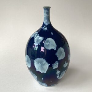 Medium Blue Iridescent Bottle