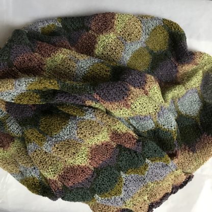 Monet Greens silk marl scarf