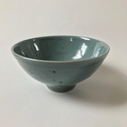 Blue Green Speckled Stoneware Bowl