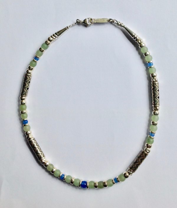 Silver Necklace with Aventurine 