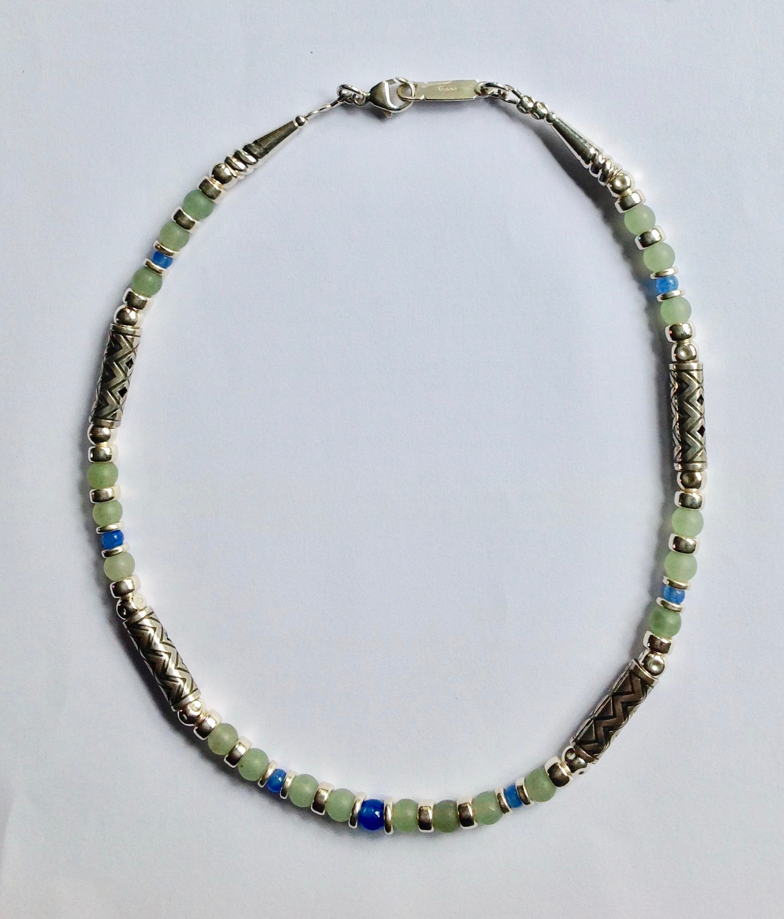 Silver Necklace with Aventurine - Old Chapel Gallery