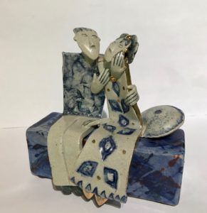 Ceramic Sculpture Happy Couple