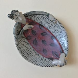 Ceramic Sculpture Happy Dishy Lady