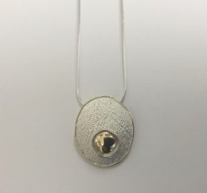 Silver & Gold Textured Pendant